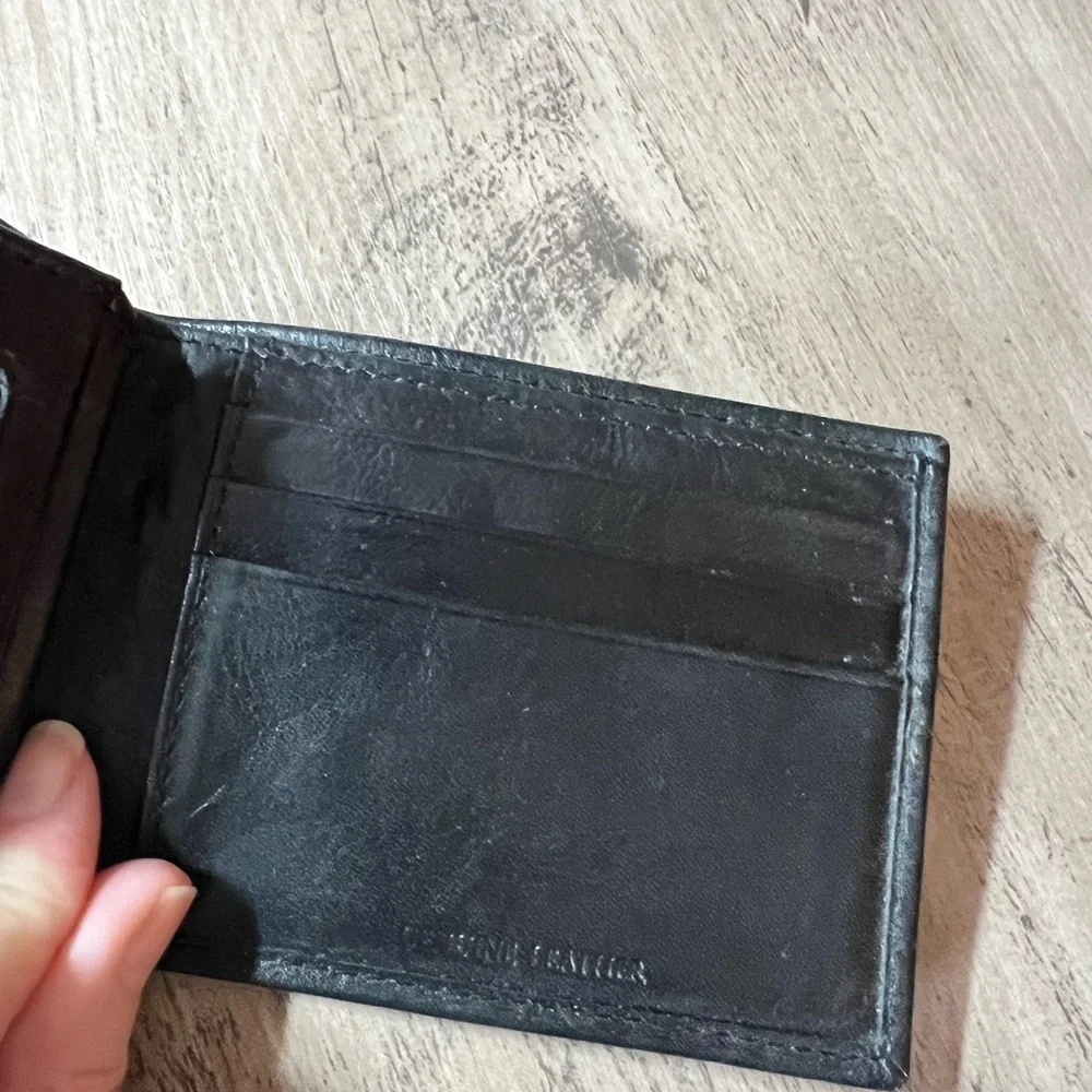 Classic Black Leather Bi-Fold Wallet